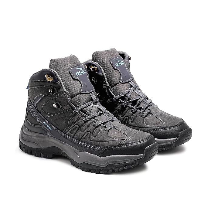 ASIAN Men’s Everest-22 Sports Trekking & Hiking,Walking Hi-Neck Shoes with Rubber Outsole & Memory Foam Insole Lace-Up Shoes for Men’s & Boy’s